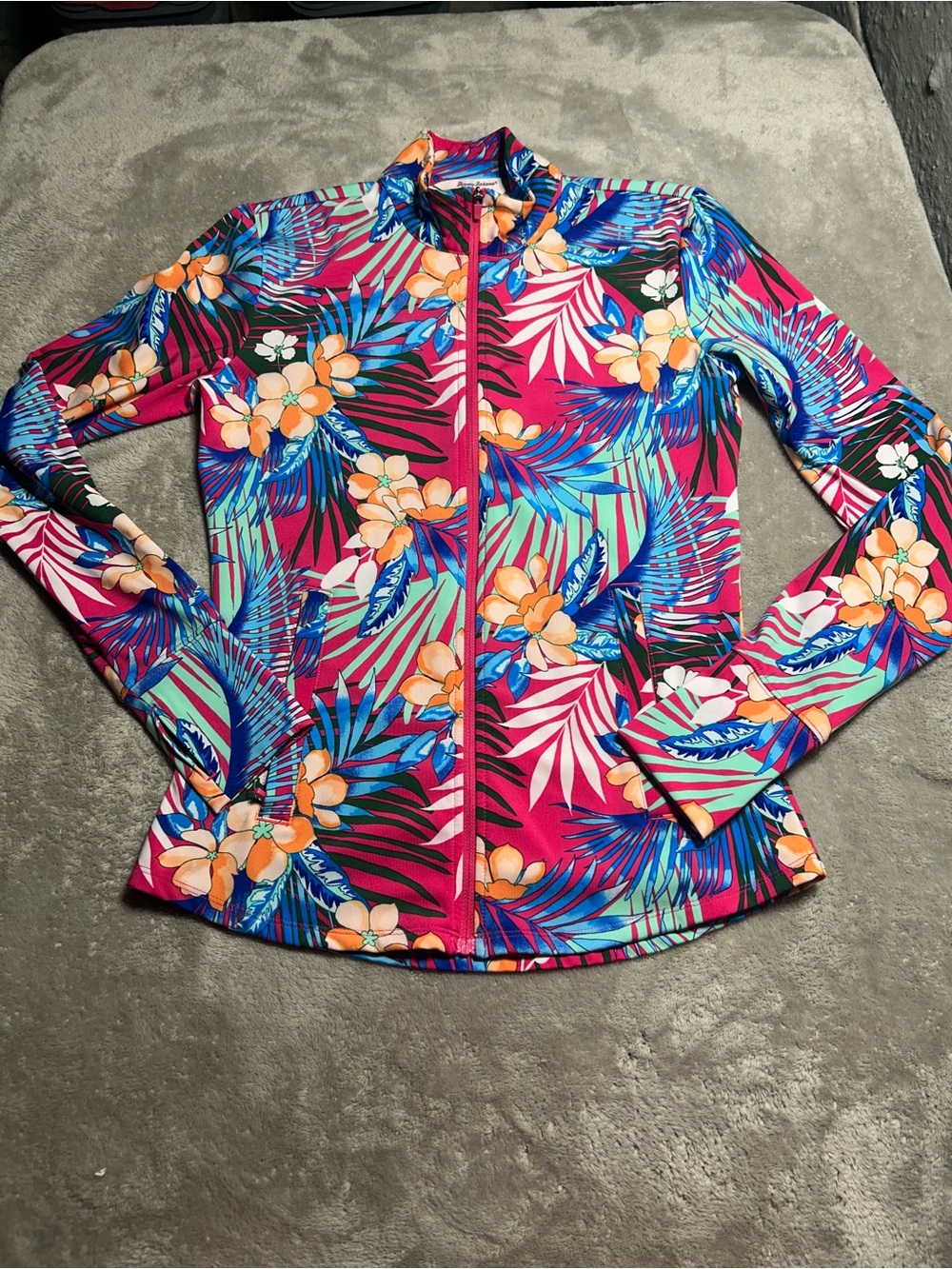 Tommy Bahama Golf & Tennis Tropical Floral Full Zip Jacket XS